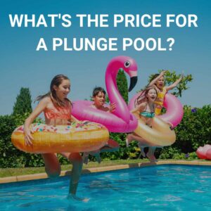 kids jumping into an affordable plunge pool on the Gold Coast