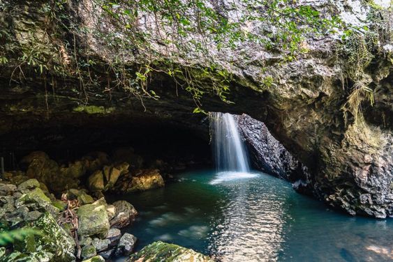 Natural Bridge rock formation in Springbrook National Park.