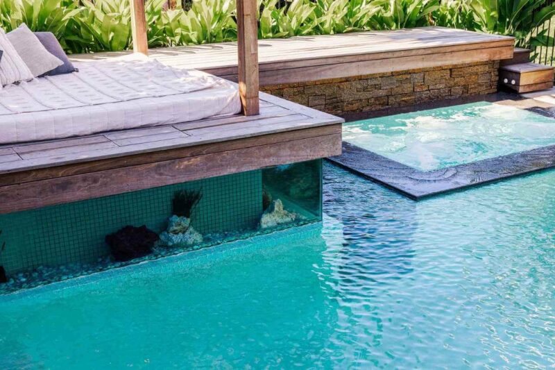 Luxury pool custom concrete
