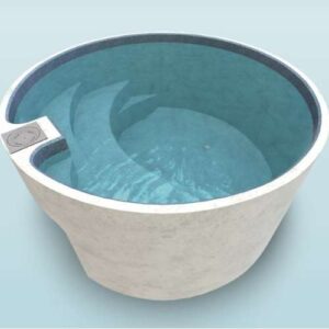 Plungie arena 3D design with blue lagoon color interior