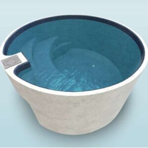 Plungie arena 3D design with mediterranean blue interior