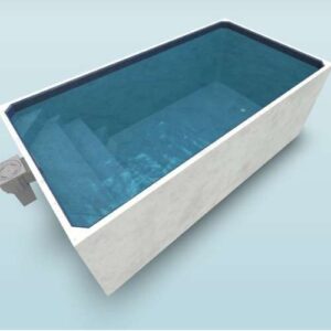 Plungie original 3D design with mediterranean blue interior