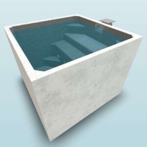A 3D design of The Plungie Quad in French Grey colour