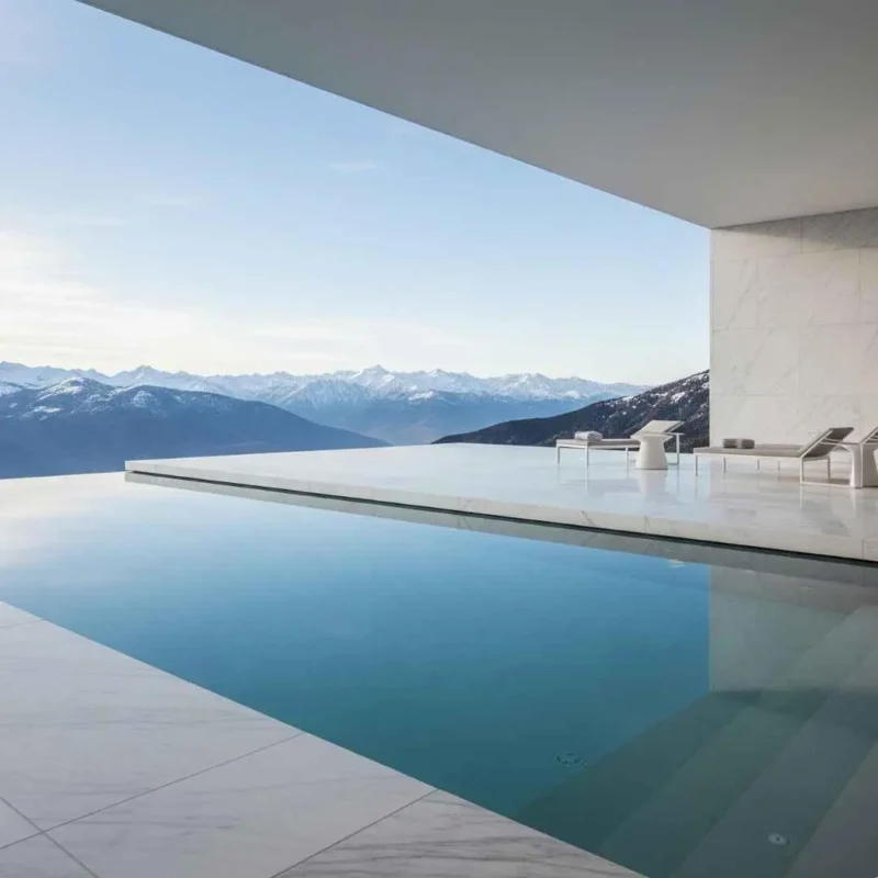 Infinity edge swimming pool with panoramic views in Southport Gold Coast